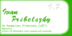 ivan pribelszky business card